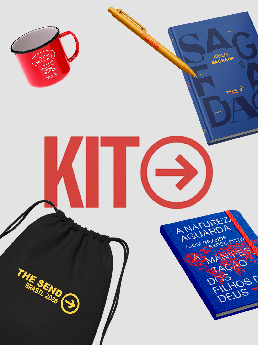 Kit THE SEND: Bíblia + Itens Oficiais | 4 Ventos – Editora 4 Ventos
