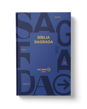 Capa da Bíblia THE SEND, edição azul, NAA — Editora 4 Ventos