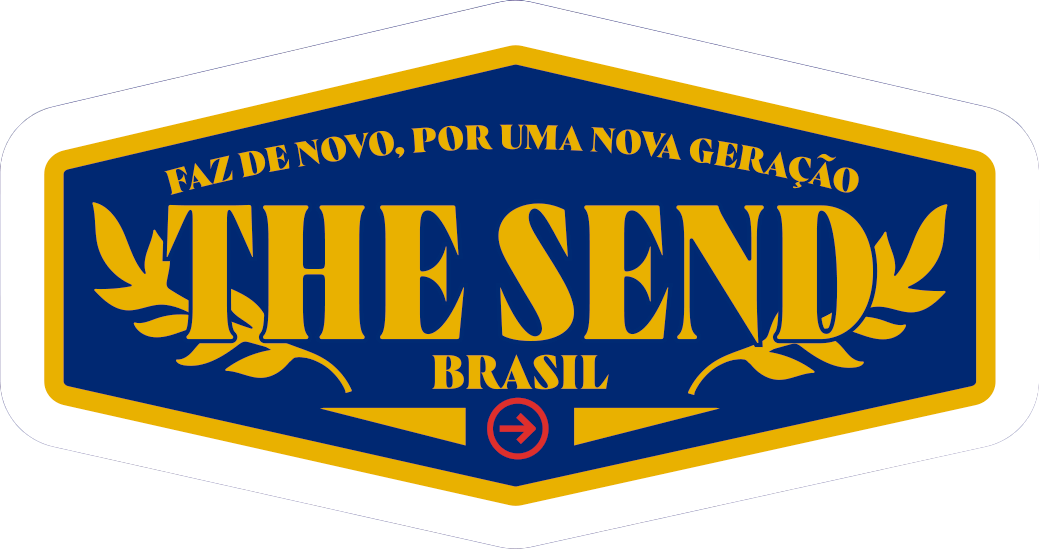 Cartela de stickers do movimento THE SEND — Editora 4 Ventos